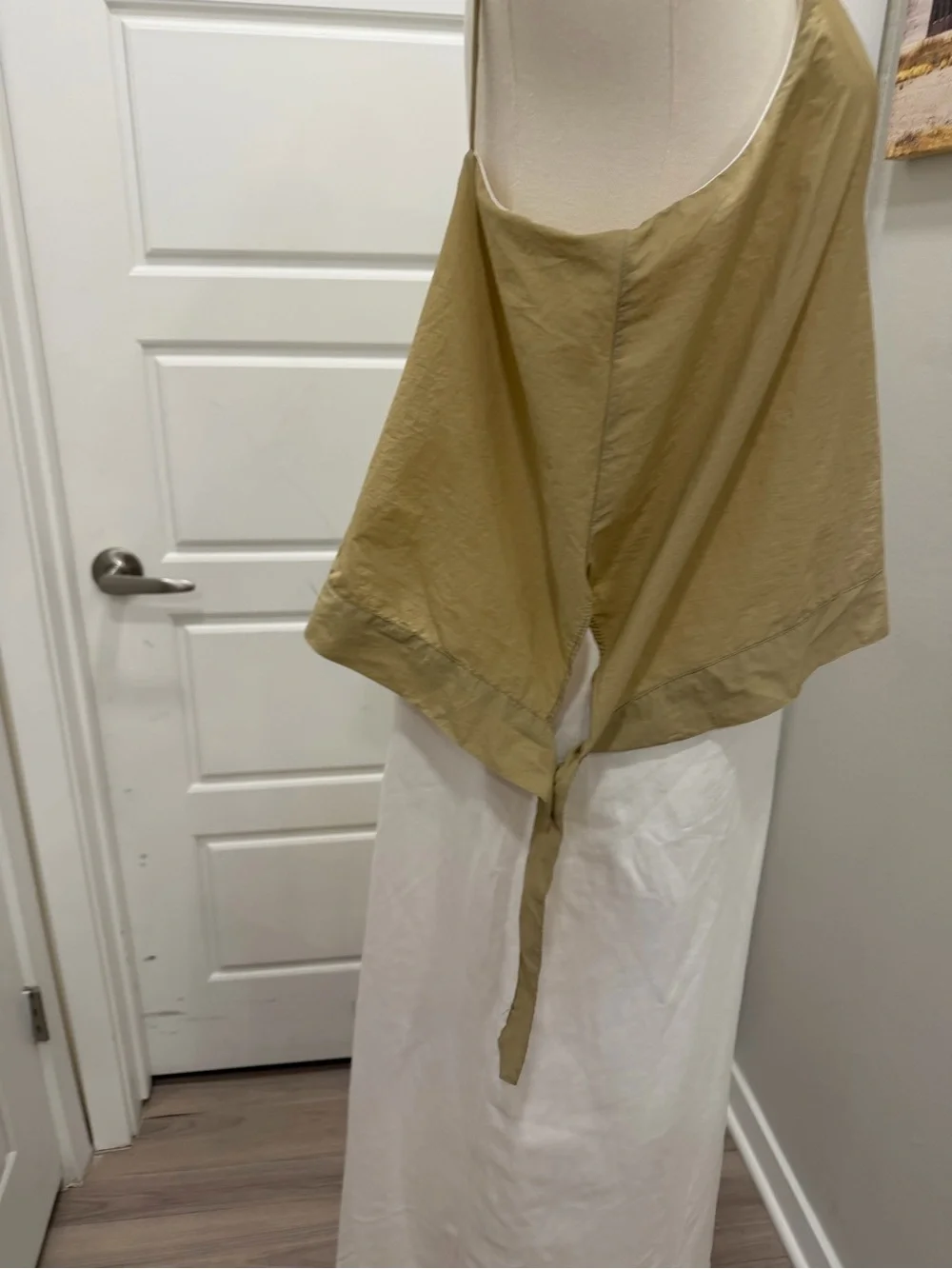 Light Tan Cami & White Midi Dress - Picture 6 of 7
